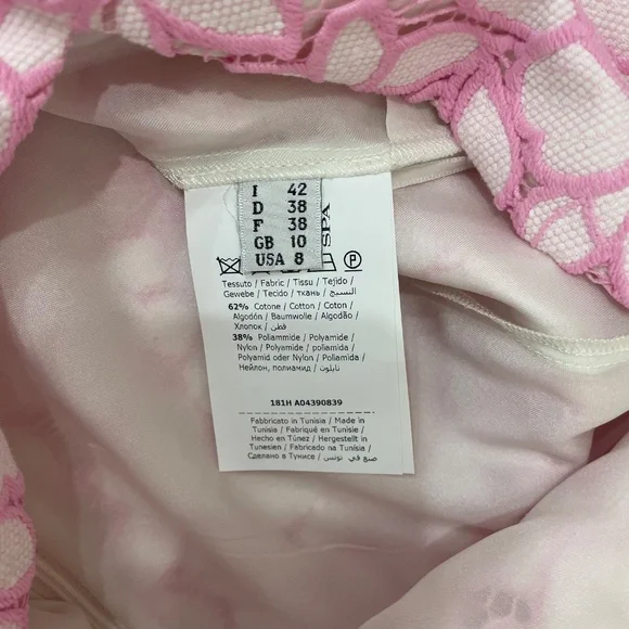 BOUTIQUE MOSCHINO {8} Pink Lavender Dress Cap Sleeve Fitted - Picture 8 of 10